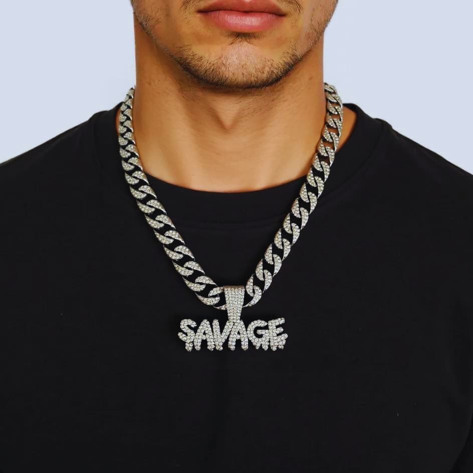 “Savage” Pendant & Chain 20"